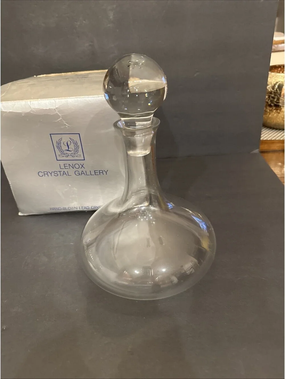 NEW Lenox Hand Blown Lead Crystal Mariner Decanter